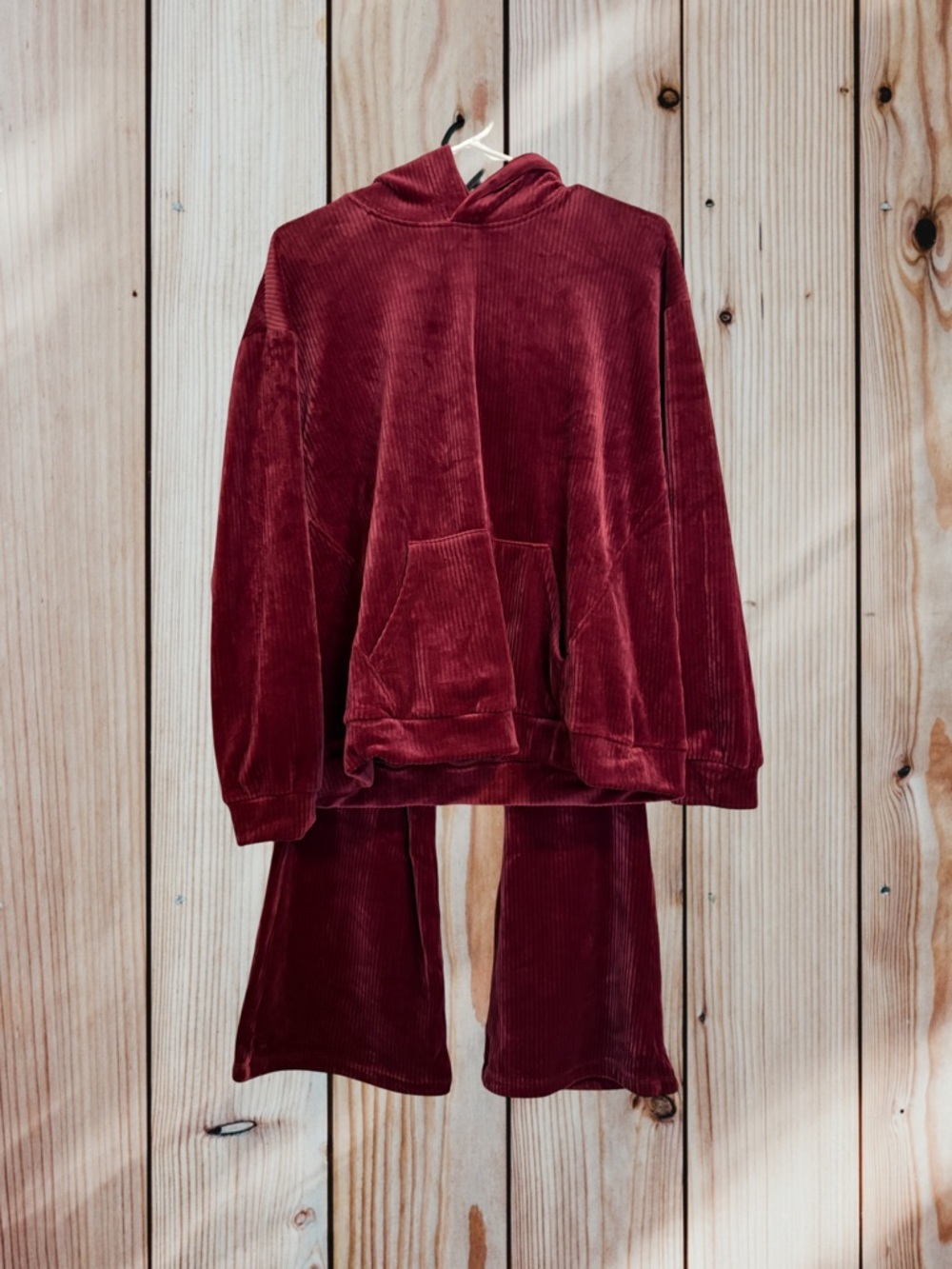 Maroon Velour Jumpsuit – Soft, Luxe & Cozy Statement Piece